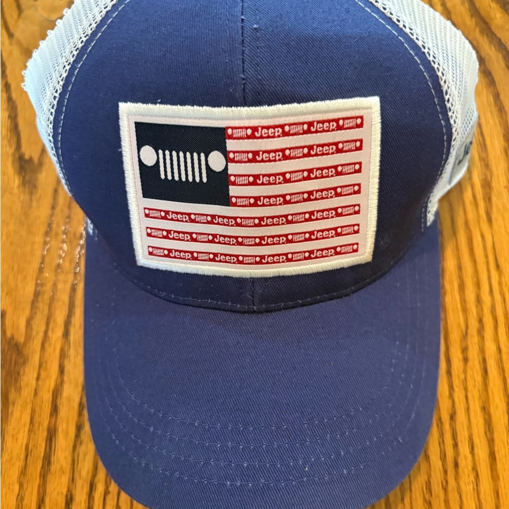 Jeep baseball hat/cap, red, white and blue American Flag